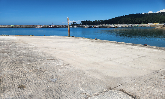 모항항 포장 시공 후